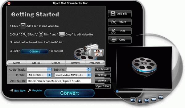 convert Mod to MPEG, Mod Converter for Mac