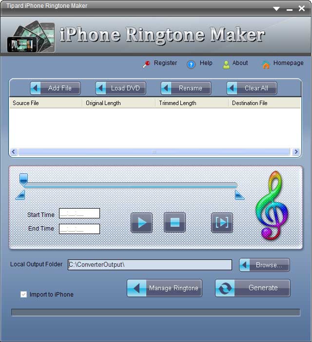 provides an all-in-one solution to make ringtone for iPhone Screen Shot