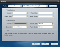 Tipard DVD Audio Ripper - Settings