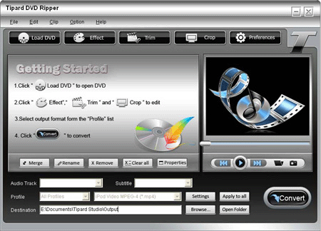 Rip a DVD software