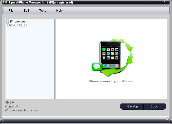 Screenshot of Tipard iPhone Manager for SMS 1.2.2