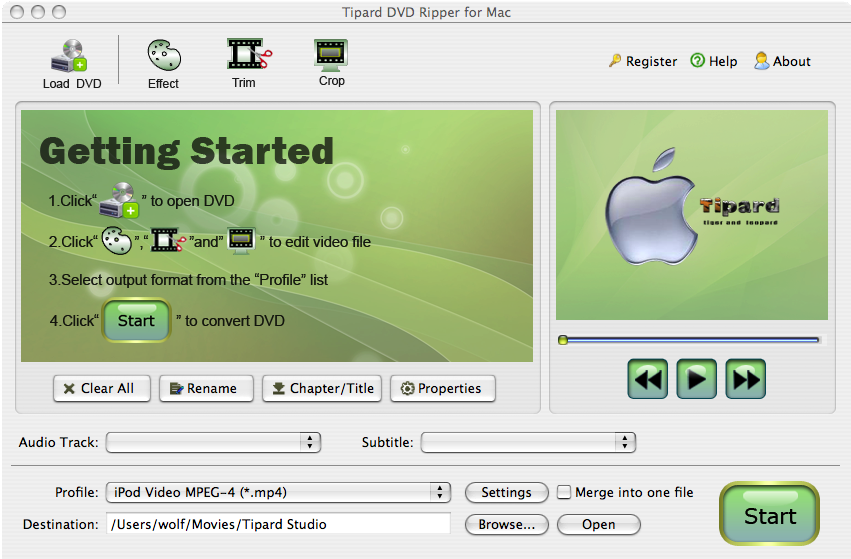 Rip a DVD on Mac