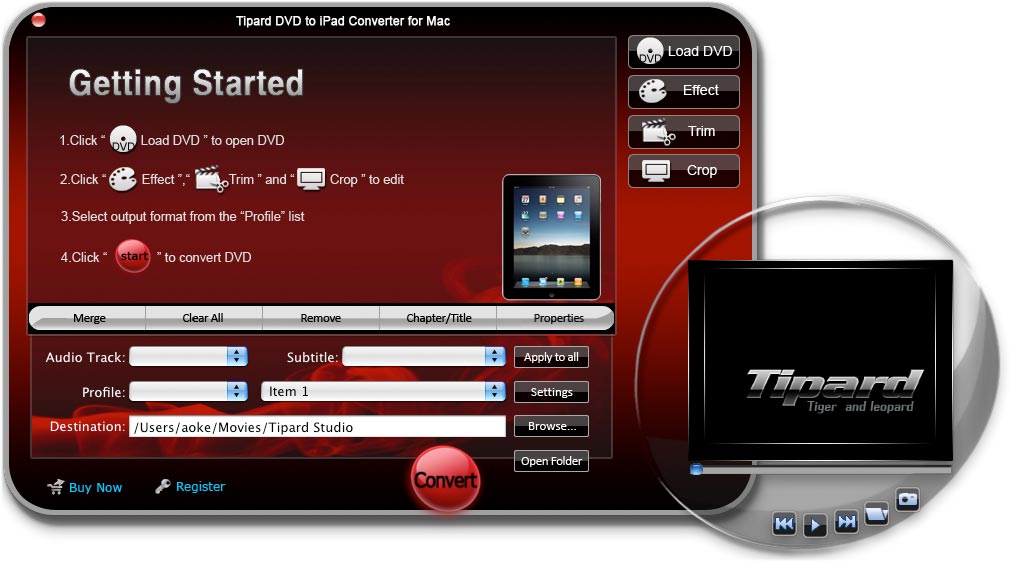 Tipard DVD to iPad Converter for Mac
