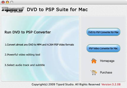 Tipard DVD to PSP Suite for Mac 