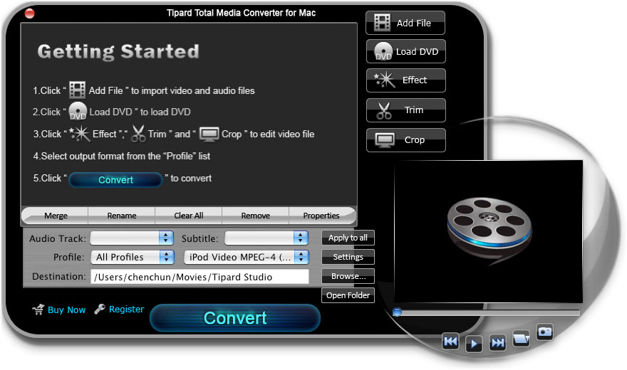 Screenshot of Tipard Total Media Converter for Mac