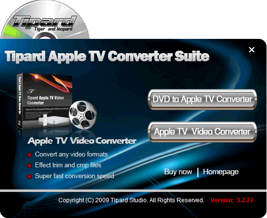 convert DVD and convert almost all popular video formats to Apple TV MP4, H.264