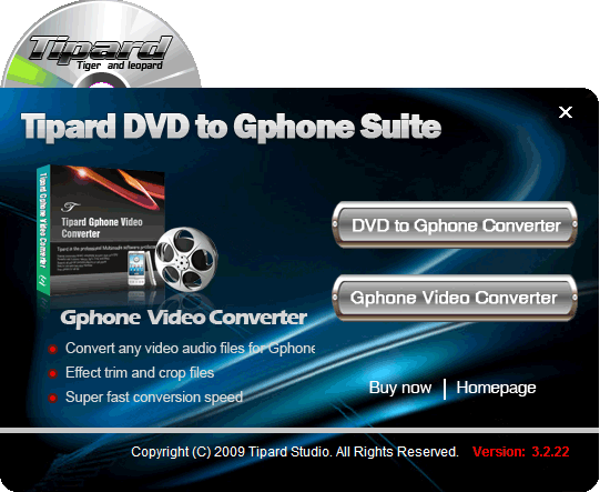 the bundle of DVD to Gphone Converter and Video to Gphone Converter
