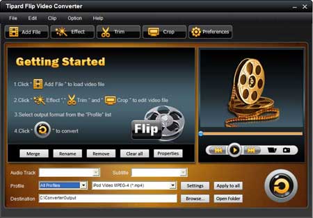 Screenshot of Tipard Flip Video Converter