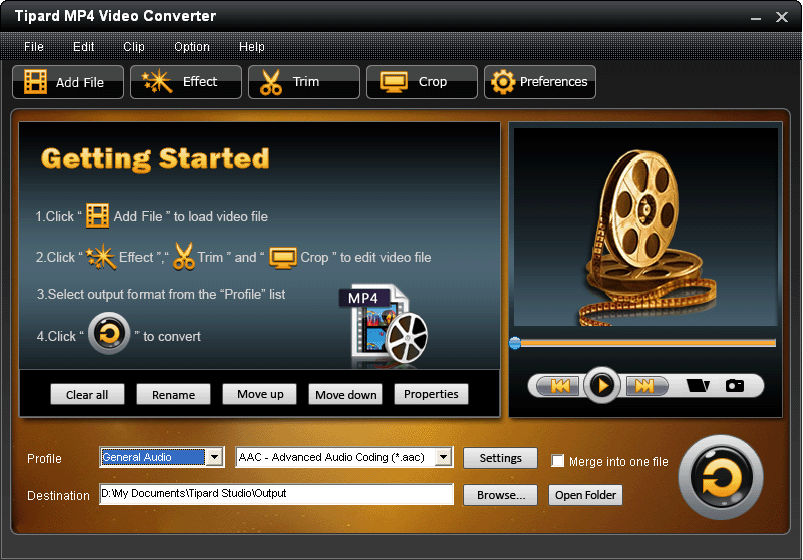 Screenshot of Tipard MP4 Video Converter