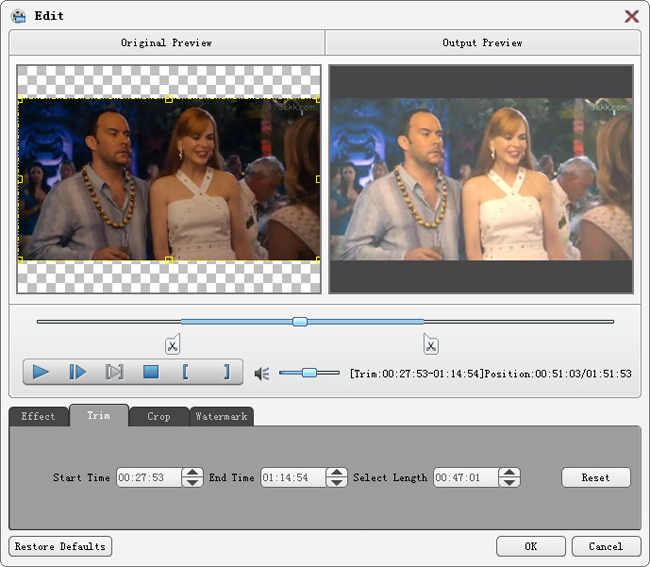 Trim any video