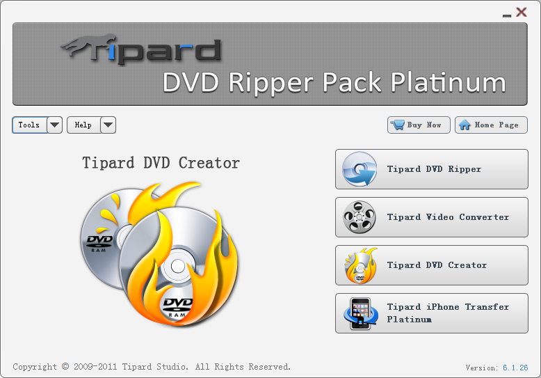Screenshot of Tipard DVD Ripper Pack Platinum