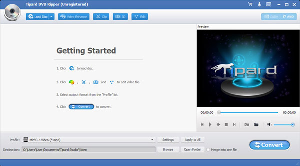 Screenshot of Tipard DVD Ripper