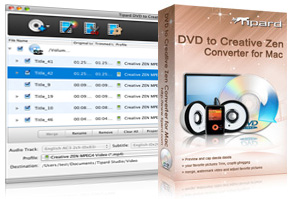DVD to Creative Zen Converter for Mac Screen