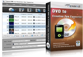 DVD to Creative Zen Converter Screen