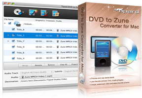 DVD to Zune Converter for Mac Screen