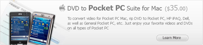 DVD to Pocket PC Suite for Mac