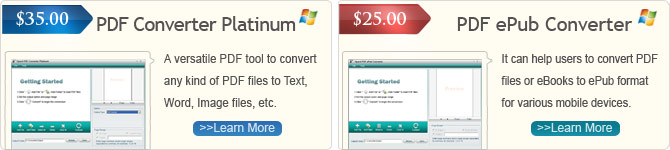 PDF Converter Platinum and PDF ePub Converter
