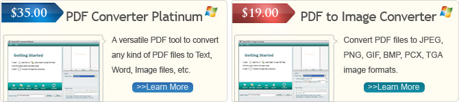 PDF Converter Platinum and PDF to Image Converter