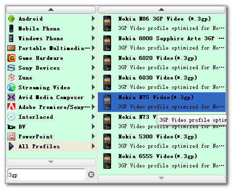 Convert FLV to 3GP