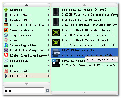 Convert FLV to DivX