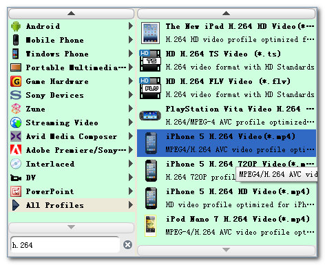 Convert FLV to h.264