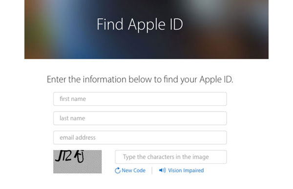 Receive Apple ID