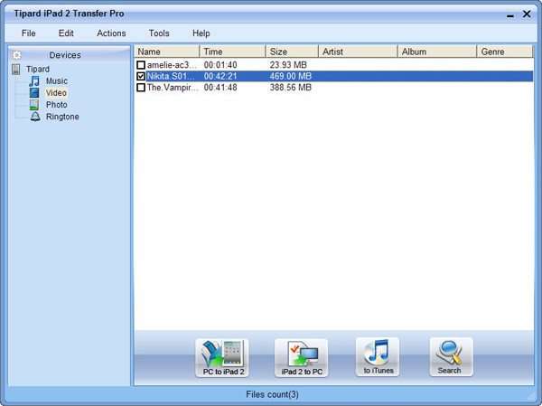 Transfer iPad 2 movies
