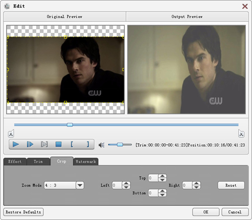 Crop any video