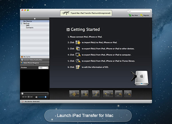 Screenshot of Tipard iPad Transfer Pro for Mac