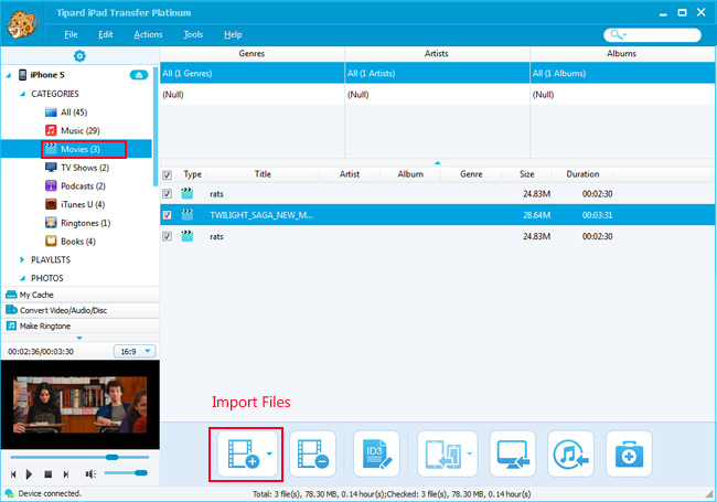 Import video or DVD