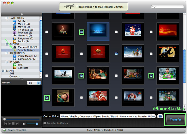Transfer iPhone Pictures or Camera Rolls