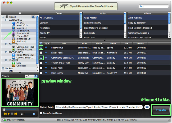 Transfer iPhone TV Shows