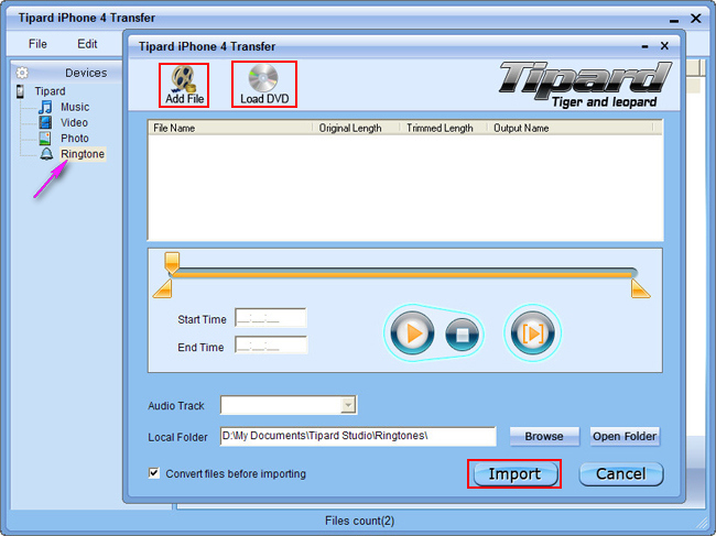 Choose source file