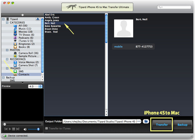 Transfer iPhone Contacts