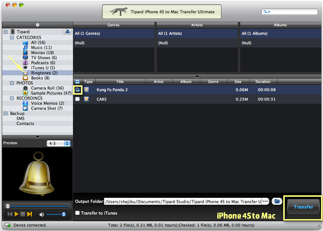 Transfer iPhone Ringtones