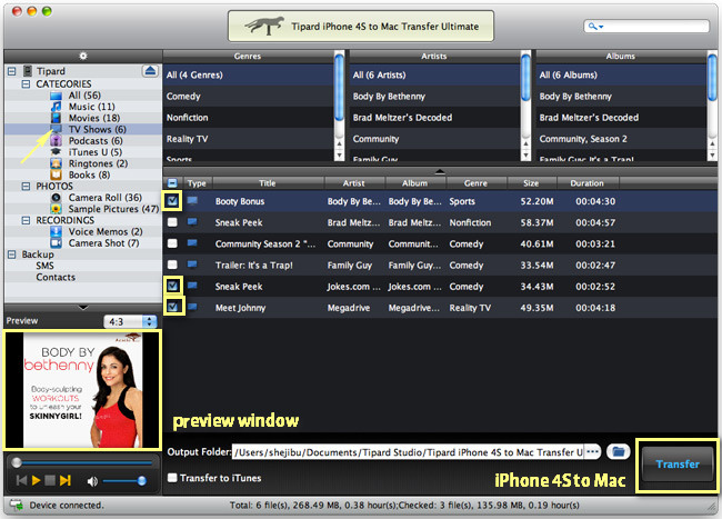 Transfer iPhone TV Shows