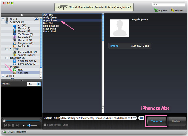 Transfer iPhone Contacts
