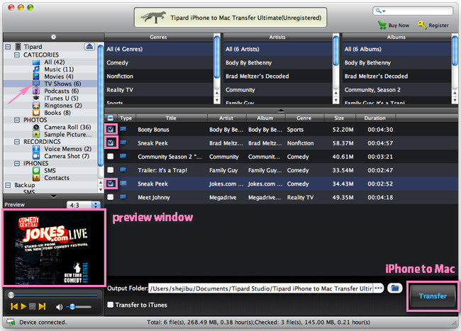 Transfer iPhone TV Shows