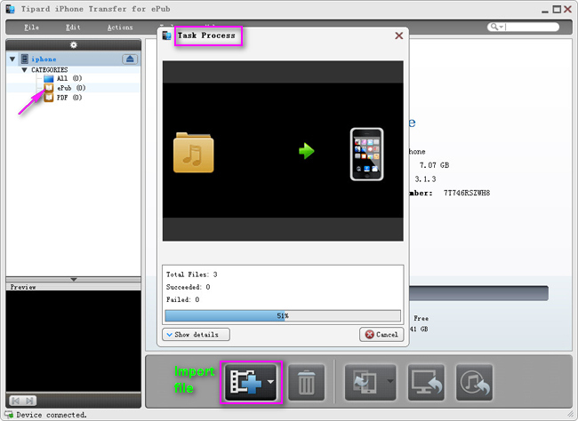 Add ePub to iPhone
