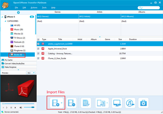 Import books to iPhone