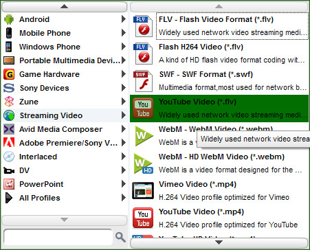 Convert M2TS to FLV