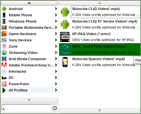 Convert M2TS to MOV