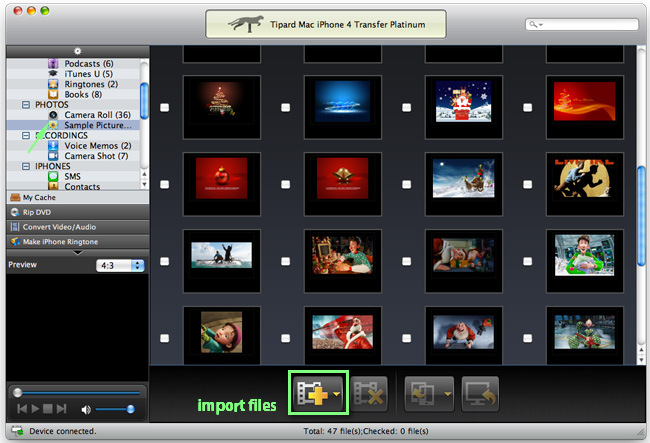 Import image to iPhone