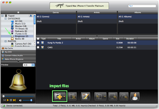 Import Ringtones to iPhone