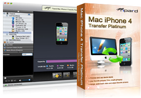 Mac iPhone 4 Transfer Platinum box and screen