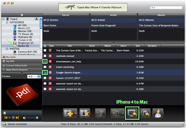 Transfer iPhone Books
