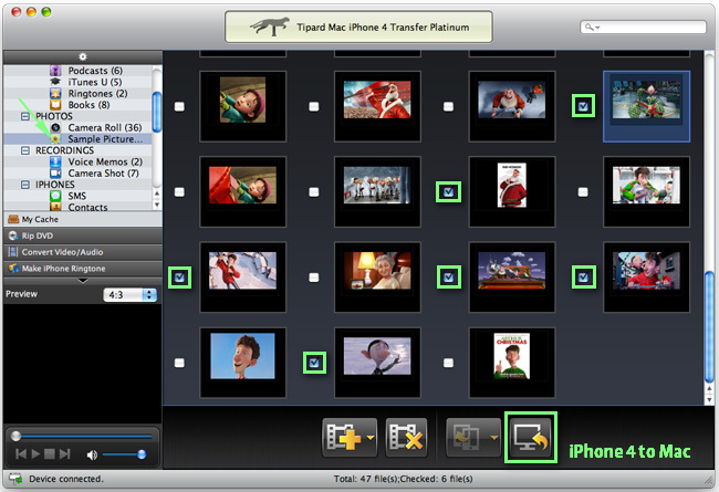 Transfer iPhone Pictures or Camera Rolls