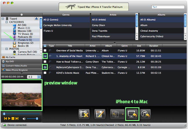 Transfer iPhone iTunes U