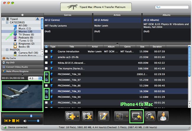 Transfer iPhone movies
