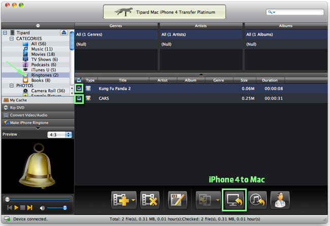 Transfer iPhone Ringtones